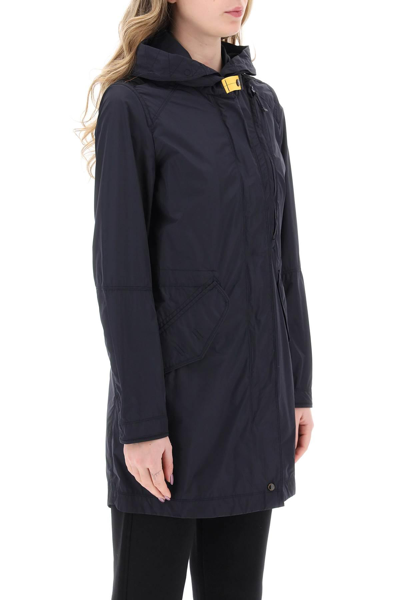 Shop Parajumpers Top With Hood And Pockets In Blue