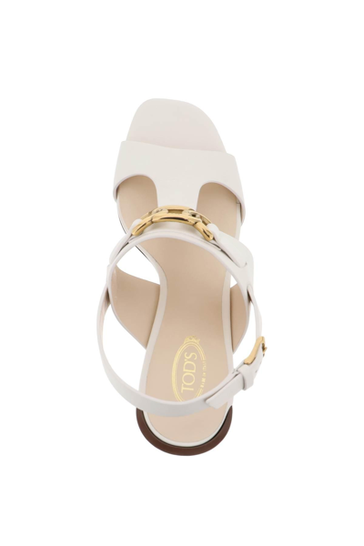 Shop Tod's Kate Sandals In White
