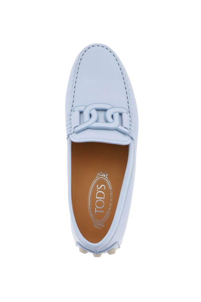 Shop Tod's Gommino Bubble Kate Loafers In Light Blue