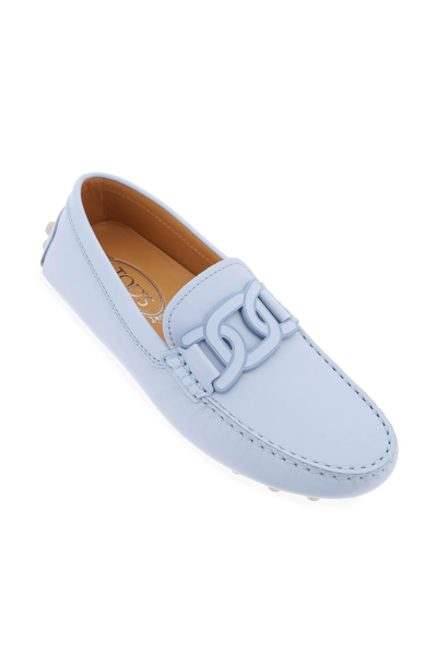 Shop Tod's Gommino Bubble Kate Loafers In Light Blue