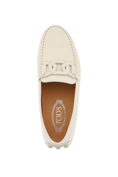 Shop Tod's Gommino Bubble Kate Loafers In White