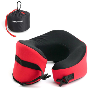 Shop Cushion Lab Ergonomic Travel Pillow In Red