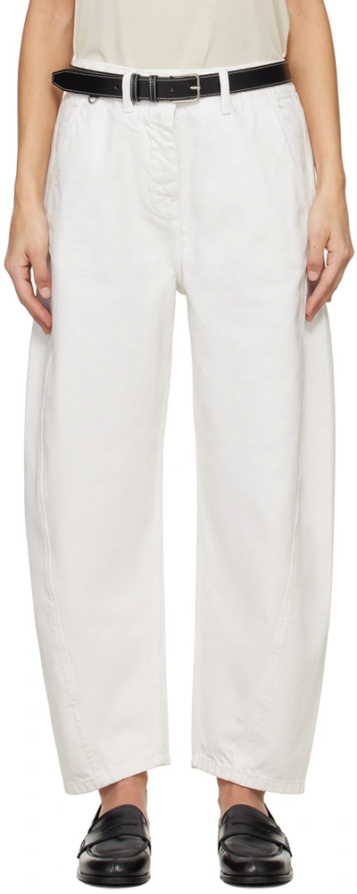 Shop Studio Nicholson White Akerman Jeans In Parchment