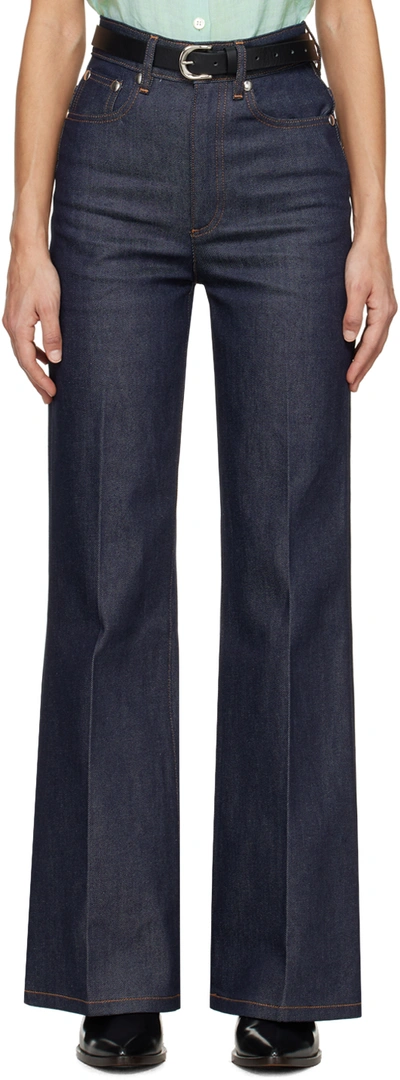 Shop Apc Indigo Natacha Ramsay-levi Edition Clinteau Jeans In Iai Indigo