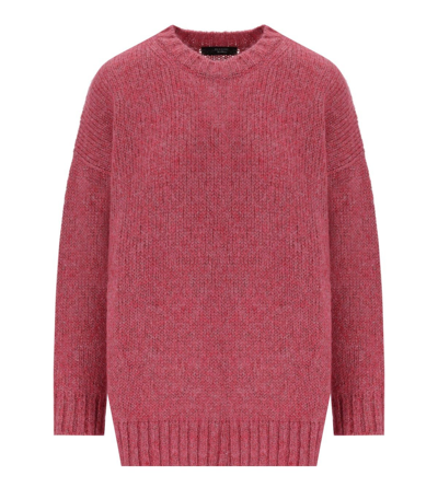 Shop Max Mara Antony Fuchsia Oversize Sweater In Fucsia