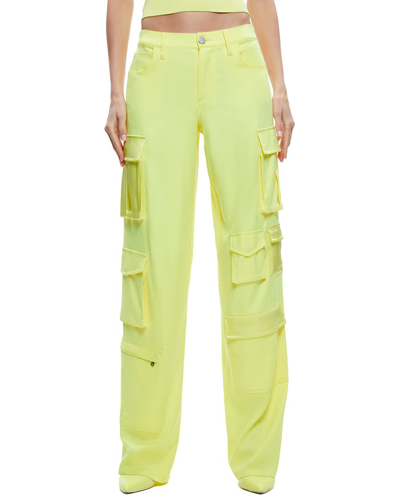 Shop Alice And Olivia Luis Cargo Pant In Yellow