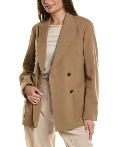 Shop Hugo Boss Jaime Wool Blazer In Brown