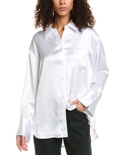 Shop Alice And Olivia Finely Oversized Shirt In White