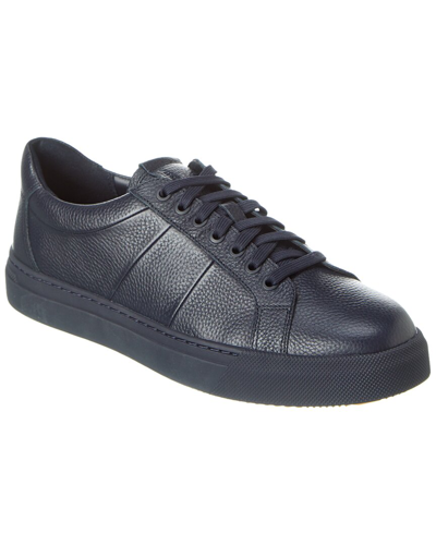 Shop Vince Larsen Leather Sneaker In Grey