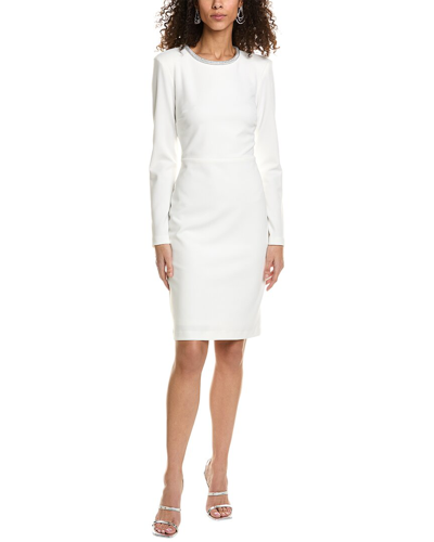 Shop Joseph Ribkoff Embellished Mini Dress In White