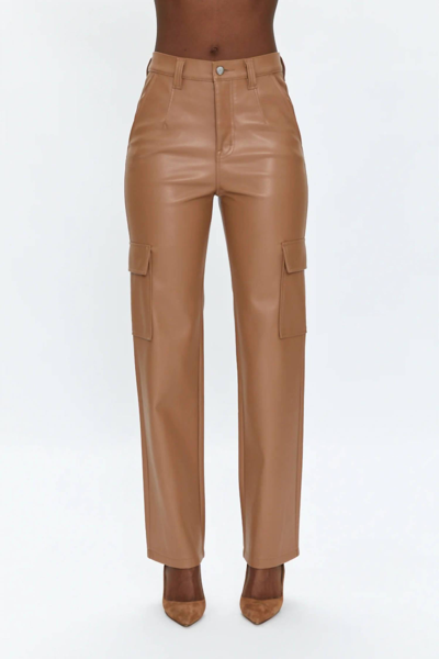 Shop Pistola Cassie Utility Super High Rise Straight In Almond In Pink