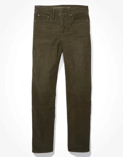American Eagle Outfitters Ae Stretch Corduroy '90s Straight Pant In Green