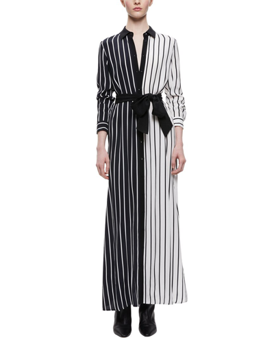 Shop Alice And Olivia Chassidy Maxi Shirtdress In Black