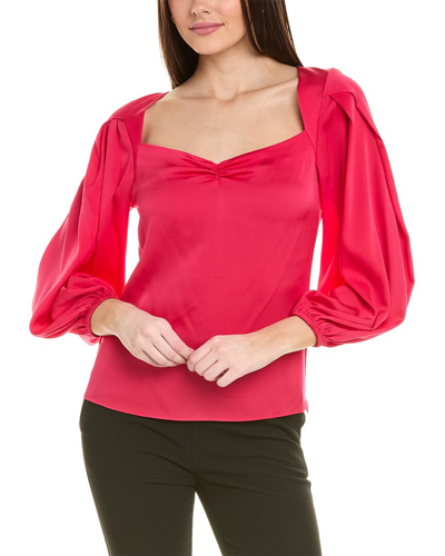 Shop Ungaro Jovanna Silk-blend Blouse In Red
