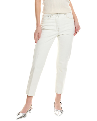Shop Peserico White Straight Jean