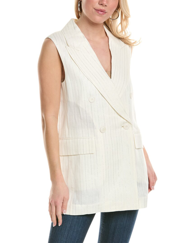 Shop Peserico Line-blend Vest In White