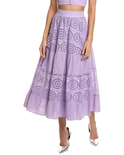 Shop Alice And Olivia Melony Skirt In Purple