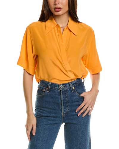 Shop Equipment Everly Silk Shirt In Orange