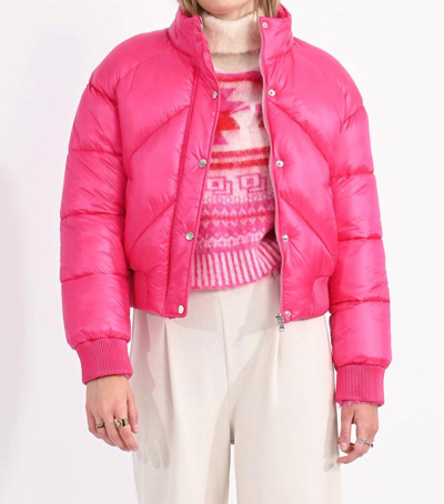 Shop Lili Sidonio Puffer Jacket In Fuchsia Pink In Multi