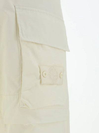 Shop Stone Island Pants In Bco Naturale