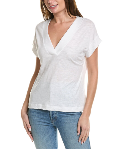 Shop Goldie Kismet Double V T-shirt In White