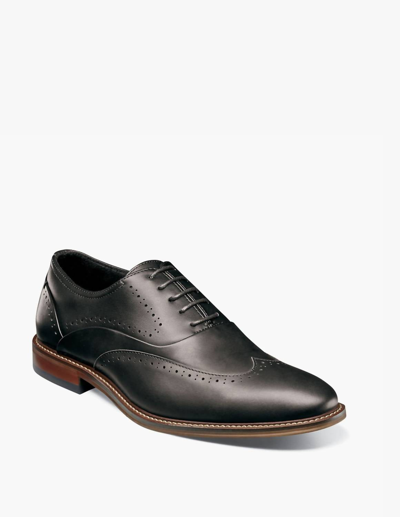 Shop Stacy Adams Macarthur Wingtip Oxford Shoe In Black