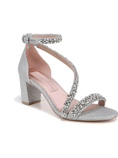 Pnina Tornai Ahava Womens Satin Embellished Heels In Silver