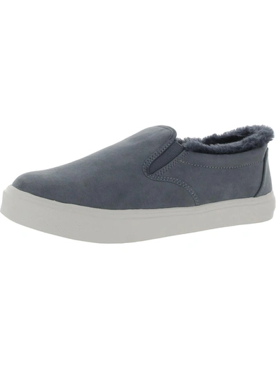 Shop Esprit Phyllys Womens Faux Suede Cozy Slip-on Sneakers In Blue