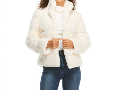 Shop Fabulous Furs Faux Fur Posh Jacket In Ivory In Multi