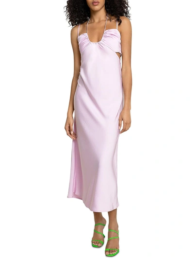 Shop A.l.c Sienna Womens Cut-out Maxi Slip Dress In Multi