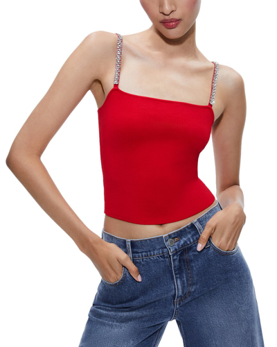 Shop Alice And Olivia Drina Tank In Red
