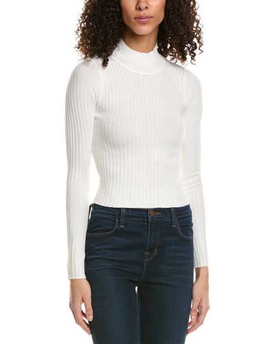 Shop Isla Ciel Ribbed Sweater In White