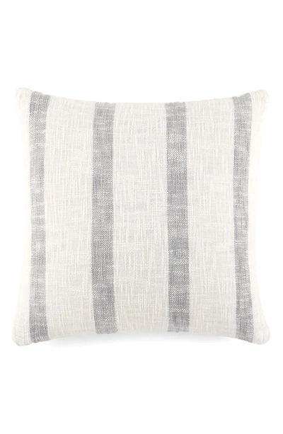 Shop Ienjoy Home Yarn-dyed Stripe Cotton Throw Pillow In Gray