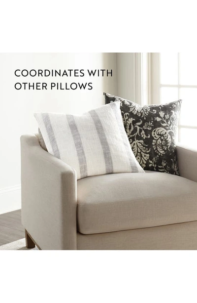 Ienjoy Home Yarn-dyed Stripe Cotton Throw Pillow In Gray