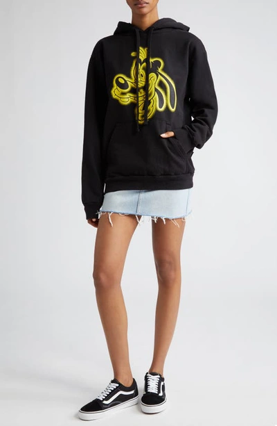 Shop Noon Goons X Disney Goofball Fleece Graphic Hoodie In Black