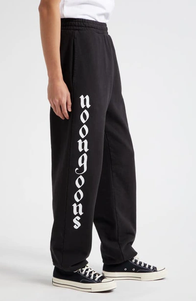 Shop Noon Goons X Disney Vacation Cotton Fleece Sweatpants In Black