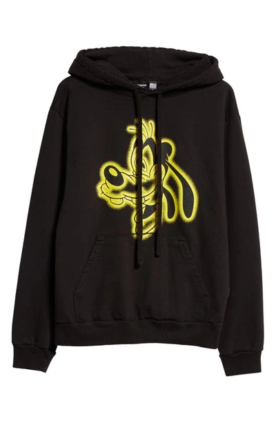 Shop Noon Goons X Disney Goofball Fleece Graphic Hoodie In Black