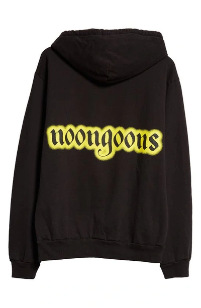 Shop Noon Goons X Disney Goofball Fleece Graphic Hoodie In Black