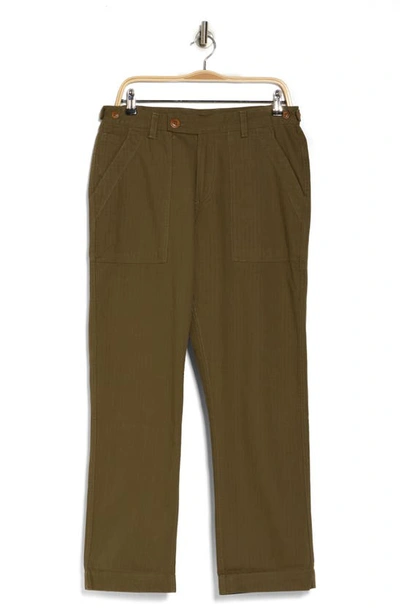 Shop Corridor Herringbone Camp Pocket Trousers In Olive