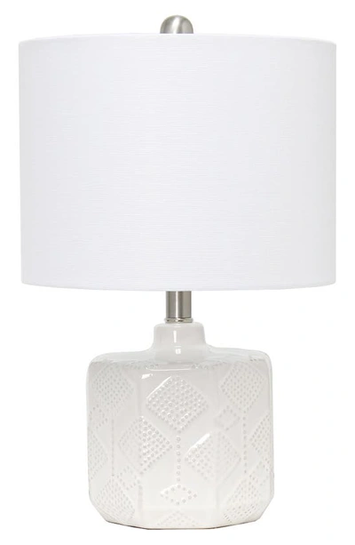 Shop Lalia Home Geometric Table Lamp In Off White