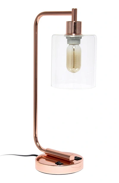 Shop Lalia Home Iron Desk Lamp In Rose Gold