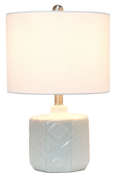 Shop Lalia Home Geometric Table Lamp In Off White