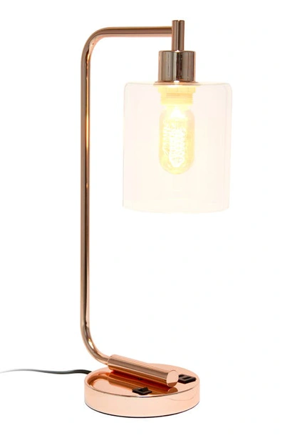 Shop Lalia Home Iron Desk Lamp In Rose Gold