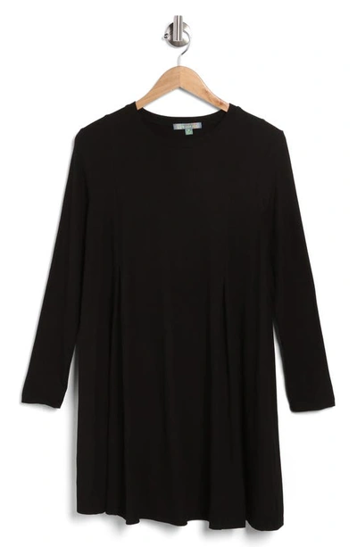 Shop Good Luck Gem Long Sleeve Knit Minidress In Black