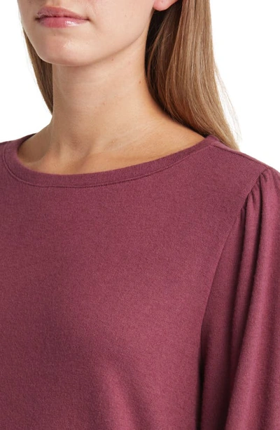 Shop Caslon Cozy Knit Top In Burgundy