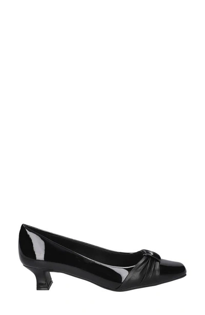 Easy Street Waive Square Toe Pump In Black Patent/black