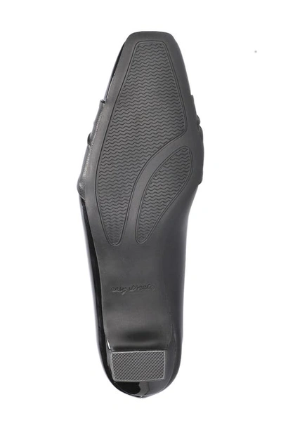 Easy Street Waive Square Toe Pump In Black Patent/black