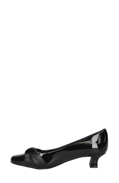 Shop Easy Street Waive Square Toe Pump In Black Patent/black