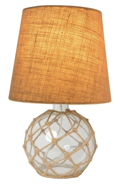 Shop Lalia Home Glass Rope Table Lamp In Clear/ Burlap