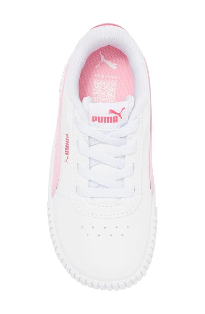 Shop Puma Kids' Carina Platform Sneaker In  White-pink Lilac-white